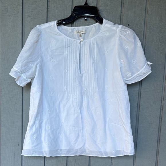 Madewell Tops - White Embroidered Women's Top